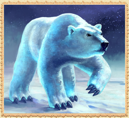Wilder Eisbär