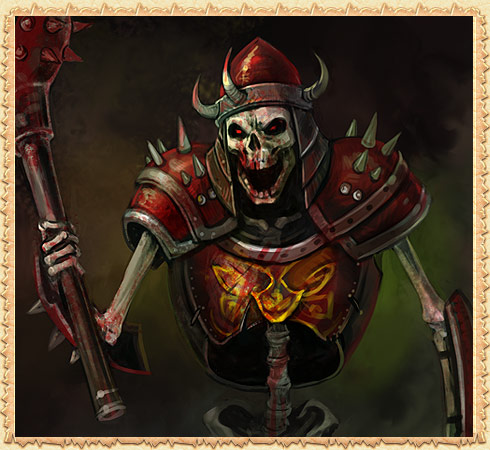 Skelett des Ork-Anführers