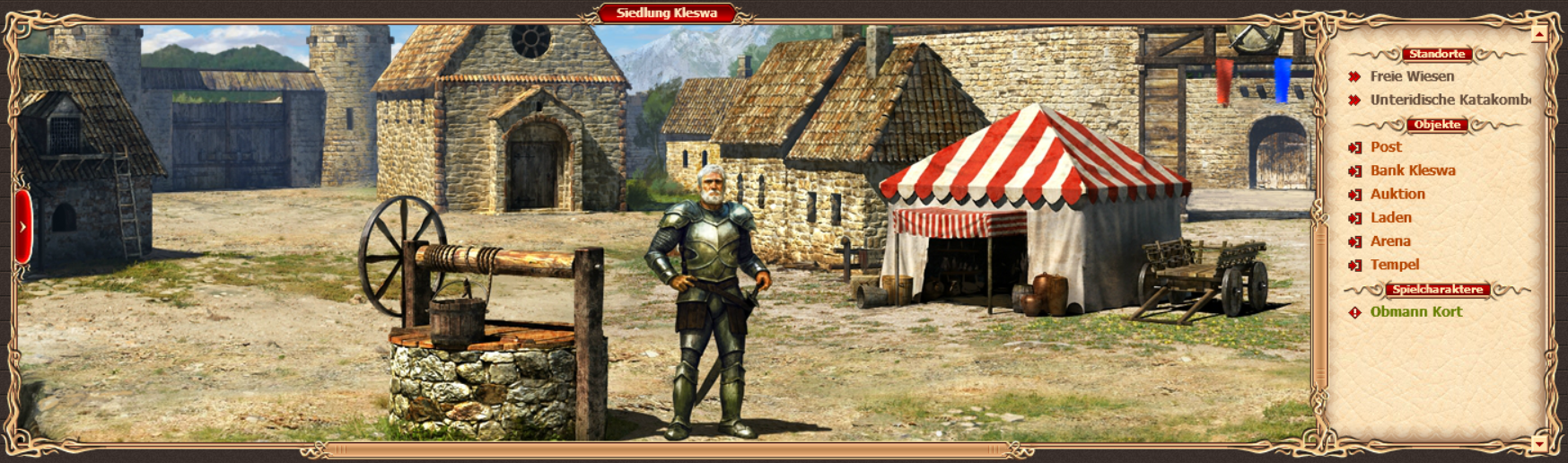 Startort als Mensch - Online Game Drachenkrieg