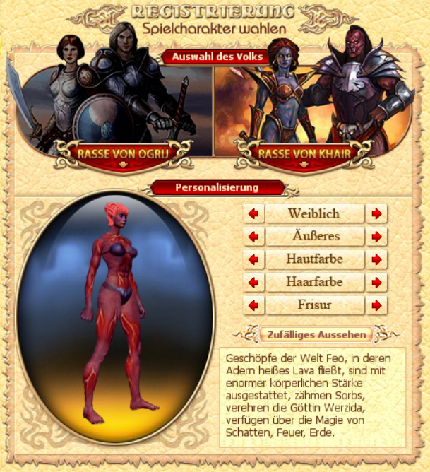 Rasse der Menschen - Online Game Drachenkrieg