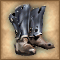 Abgetragene Stiefel des Kopfabschneiders