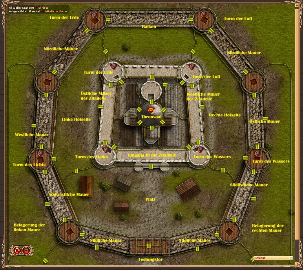 Instanzkarte Schloss - Fantasy Rollenspiel Drachenkrieg