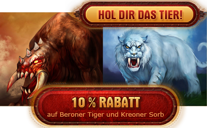 Einmalige Rabattaktion auf Reittiere Stufe 1!
