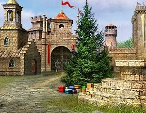 Weihnachtsbaum in O'Delvais im kostenlosen Browsergame Drachenkrieg.